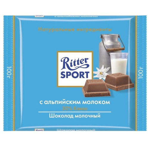 Молочный "Альпийское молоко" 1/12 шт. 100 гр. (шоколад)