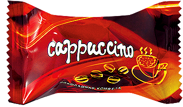 С нугой и карамелью,со вкусом кофе,покрытые  шоколадом  "Cappuccino"