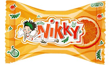 Little Miss Nikki cо вкусом апельсина,возд.рисом и карамелью,глазированные  шоколадом