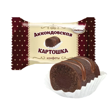 Аккондовская КАРТОШКА со вкусом Вишни глазированные   1/3кг(конфеты)