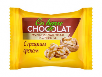 Co barre de CHOCOLAT - Мультизлаковые конфеты с белой кондитерской глазурью и грецким орехом (1х2кг)