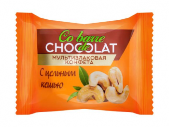 Co barre de CHOCOLAT - Мультизлаковые конфеты с белой кондитерской глазурью и цельным кешью (1х2кг)