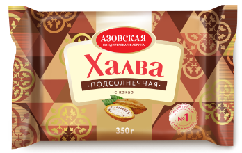 Халва подсолнечная с какао 350 г / 16 шт