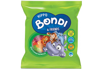 «HIPPO BONDI & FRIENDS», мармелад жевательный с соком ягод и фруктов, 30 г
