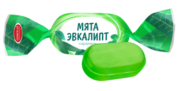 Карамель леденцовая со вкусом мята-эвкалипт 4 кг