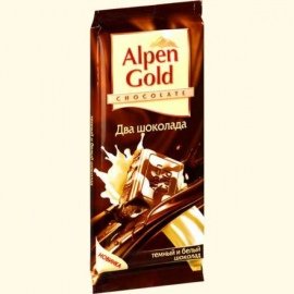 Alpen Gold (темный и белый) Два шоколада