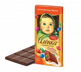 Шоколад Аленка с разноцветным драже 100 г 14 шт. ===