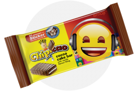 Пирожное  бисквитное Чипикао  Emoji   гл. крем-ваниль 1/12 шт. 64 гр.