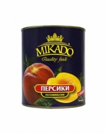 Персик половинки ж/б  1/ 425 мл.12 шт.  (MIKADO)