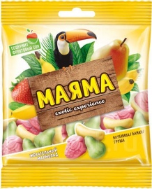 Маяма со вкусом клубники,банана,груши    1/20 шт. 170 гр.   (мармелад) Яшкино