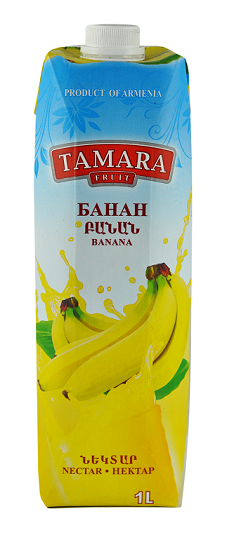 Нектар банановый  1/12шт./1л. (Тамара) т/пак