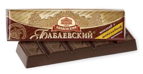 Шоколадные батончики Бабаевский с шоколадной начинкой 1/50 гр  6*20 ===