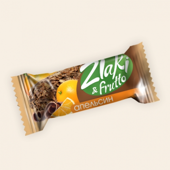 Конфеты мультизлаковые "Zlaki&frutto" с темной глазурью апельсин 2кг/кор.
