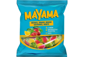 «Mayama», мармелад жевательный со вкусами клубники, яблока, вишни, манго, лимона, 70 г