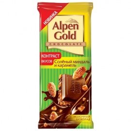 Шд. Alpen Gold (сол.миндаль/карамель) 1/20 шт. 90 гр.