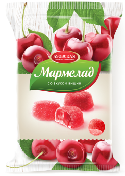 Мармелад желейный со вкусом вишни  1* 12шт *300 гр.