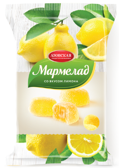 Мармелад желейный со вкусом лимона  1* 12шт *300 гр.