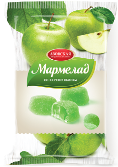 Мармелад желейный со вкусом яблока  1* 12шт *300 гр.