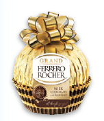 НОВОГОДНИЙ ПОДАРОК Grand Ferrero Rocher  фигурный шоколад  125 гр.  1/ 8 шт