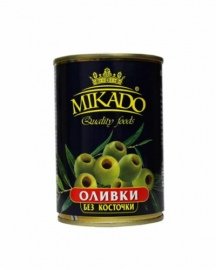 Оливки зеленые   без  кост.  ж/б   1/ 300 мл.24 шт.  (MIKADO)