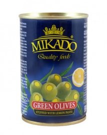 Оливки фаршированные лимоном     ж/б   1/ 300 мл.24 шт.  (MIKADO)